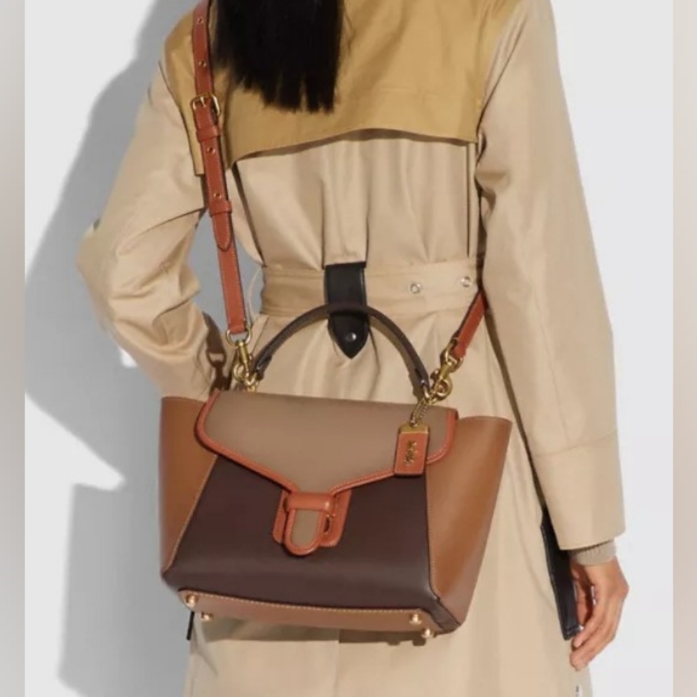Coach Couriere Carryall Satchel In Colorblock Leather